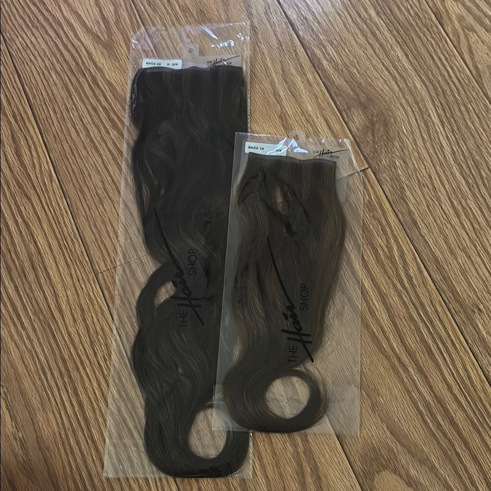 Brown wavy hair extensions